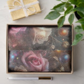Victoriaanse Roze Gouden Steampunk Kat Decoupage Tissuepapier (Geschenk)