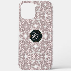 Victoriaanse roze patroon. Monogram. Case-Mate iPhone Case