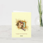 Victoriaanse Rozen Boeket Notitiekaarten (Achterkant)