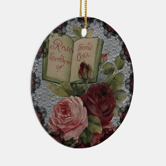 Victoriaanse Rozen Embleem van Liefde Ornament (Rechts)
