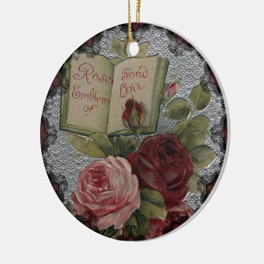 Victoriaanse Rozen Embleem van Liefde Ornament (Links)