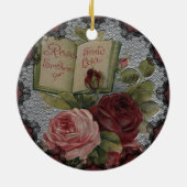 Victoriaanse Rozen Embleem van Liefde Ornament (Achterkant)