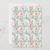 Victoriaanse Rozen Lattice Baby Shower Kaart (Achterkant)