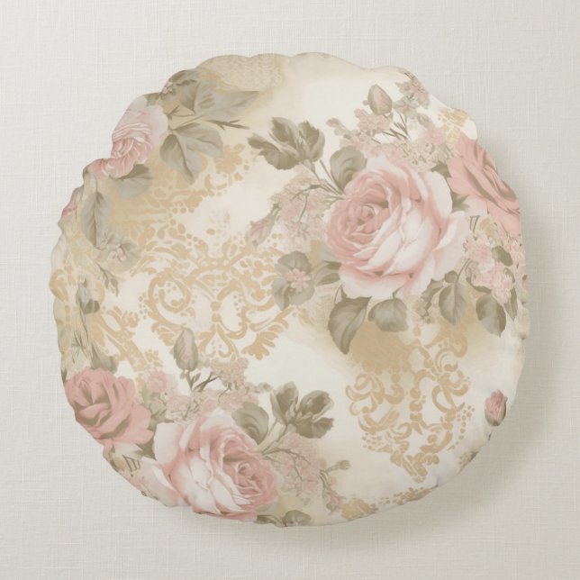 Victoriaanse Rozen Print Kussen (Voorkant)