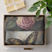 Victoriaanse Rozen Vlinder Decoupage Tissuepapier (Geschenk)