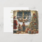 Victoriaanse Rustieke Kerstkaart (Voorkant / Achterkant)