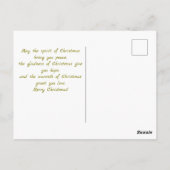 Victoriaanse Rustieke Kerstkaart Briefkaart (Achterkant)