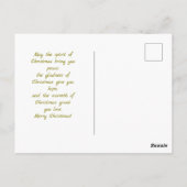 Victoriaanse Rustieke Kerstkaart Briefkaart (Achterkant)