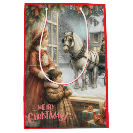 Victoriaanse Rustieke Kerstkaart Medium Cadeauzakje