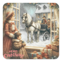 Victoriaanse Rustieke Kerstkaart