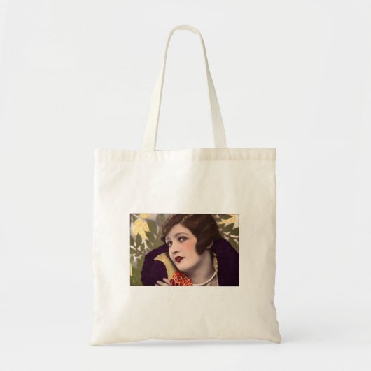 Victoriaanse schoonheid in paarse jas tote bag (Voorkant)