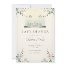 Victoriaanse serre babyshower uitnodiging