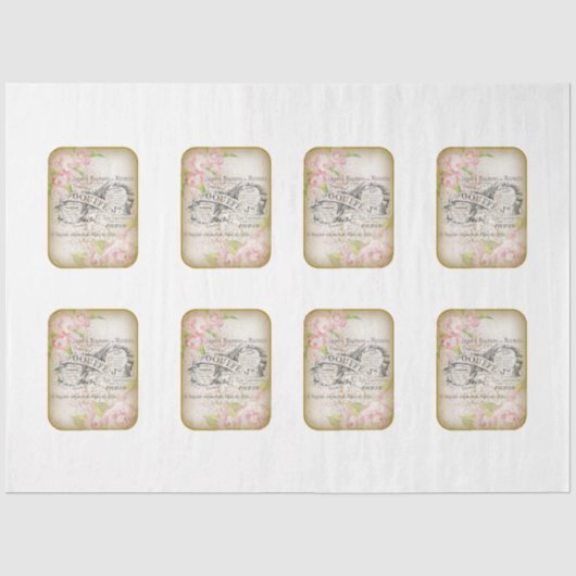 Victoriaanse Shabby Chic Serie Design 16 Tissuepapier (Voorkant)