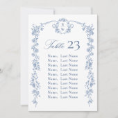 Victoriaanse sierlijke bloemstuk zitplaatskaart kaart (Voorkant)