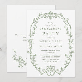 Victoriaanse sierlijke elegantie saliegroen VERLOV Kaart