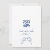 Victoriaanse sierlijke kam QR-code voor oefendiner Kaart (Achterkant)