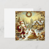 Victoriaanse Sinterklaas Feestdagenkaart (Voorkant / Achterkant)