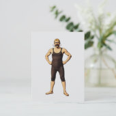 Victoriaanse Snavelbaard Man Briefkaart (Staand voorkant)