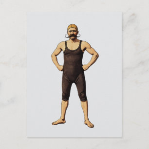 Victoriaanse Snavelbaard Man Briefkaart