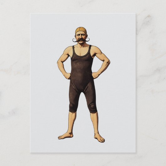 Victoriaanse Snavelbaard Man Briefkaart (Voorkant)
