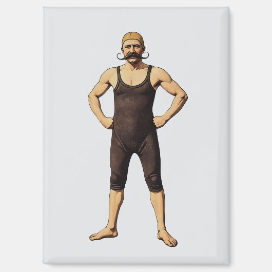 Victoriaanse Snavelbaard Man Magneet (Voorkant)