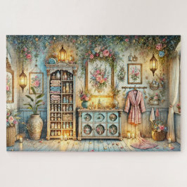 Victoriaanse Spa Kamer Bloemrijke Wellness Retreat Legpuzzel
