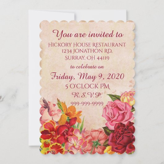 Victoriaanse Steampunk Bloemen Harten Jubileum Kaart (Achterkant)