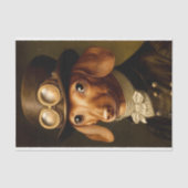 Victoriaanse Steampunk Dachshund Hond BF5 Decoupag Tissuepapier (Voorkant)