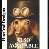 Victoriaanse Steampunk Dachshund Hond BF5 Decoupag Tissuepapier