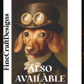 Victoriaanse Steampunk Dachshund Hond BF6 Decoupag Tissuepapier