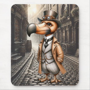 Victoriaanse Steampunk Dodo in Londense Steeg Muismat