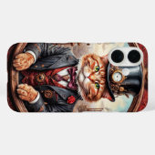 Victoriaanse steampunk edele kat met hoedendoosje Case-Mate iPhone case (Achterkant (horizontaal))