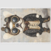 Victoriaanse Steampunk Franse Bulldog AS8 Découpag Tissuepapier (Voorkant)