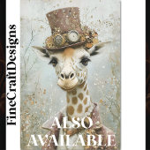 Victoriaanse Steampunk Giraffe, Hoge Hoed CA4 Deco Tissuepapier