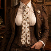 Victoriaanse Steampunk Hoed en Slingerpatroon Stropdas
