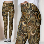 Victoriaanse Steampunk Octopus Tentakels Leggings