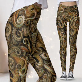 Victoriaanse Steampunk Octopus Tentakels Leggings