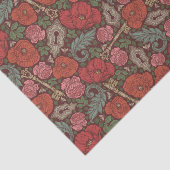 Victoriaanse Steampunk Oude Slot Sleutel Rode Klap Tissuepapier (Detail)