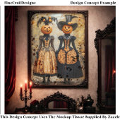 Victoriaanse Steampunk Pompoen Dames AL4 Decoupage Tissuepapier