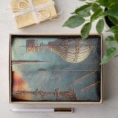 Victoriaanse Steampunk Rode Panda Droom Decoupage  Tissuepapier (Geschenk)