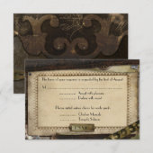 Victoriaanse Steampunk Trouw Ontvangst Kaarten (Voorkant / Achterkant)