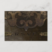 Victoriaanse Steampunk Trouwreceptiekaarten Informatiekaartje (Achterkant)