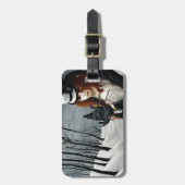 Victoriaanse Steampunk Winter Libel Sleutel Gotisc Bagagelabel (Voorkant verticaal)