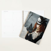 Victoriaanse Steampunk Winter Libel Sleutel Gotisc Planner (Display)