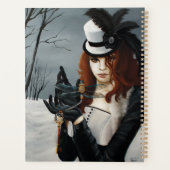 Victoriaanse Steampunk Winter Libel Sleutel Gotisc Planner (Achterkant)