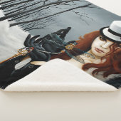Victoriaanse Steampunk Winter Libelle Sleutel Goti Sherpa Deken (3/4)