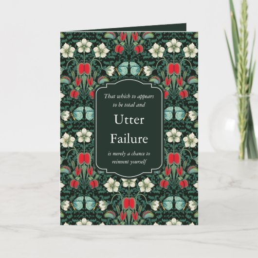 Victoriaanse stijl Venus Flytrap & Vlinder Maatwe Kaart (Voorkant)