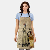 Victoriaanse Stoompunk Vintage Goud Schort (Gedragen)