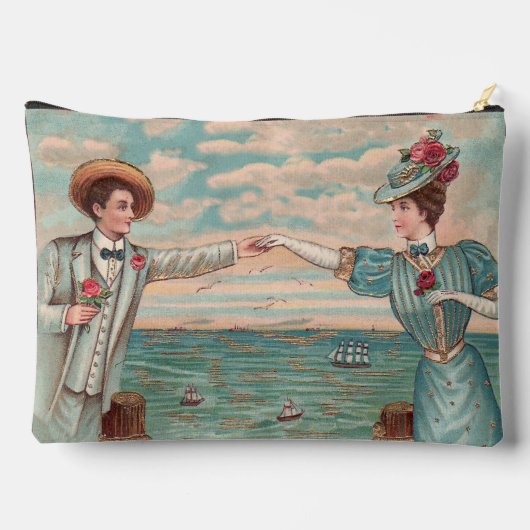 Victoriaanse strandliefde elegante oceaantrouwkopp etui (Achterkant)