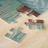 Victoriaanse strandliefde elegante oceaantrouwkopp legpuzzel (Zijkant)